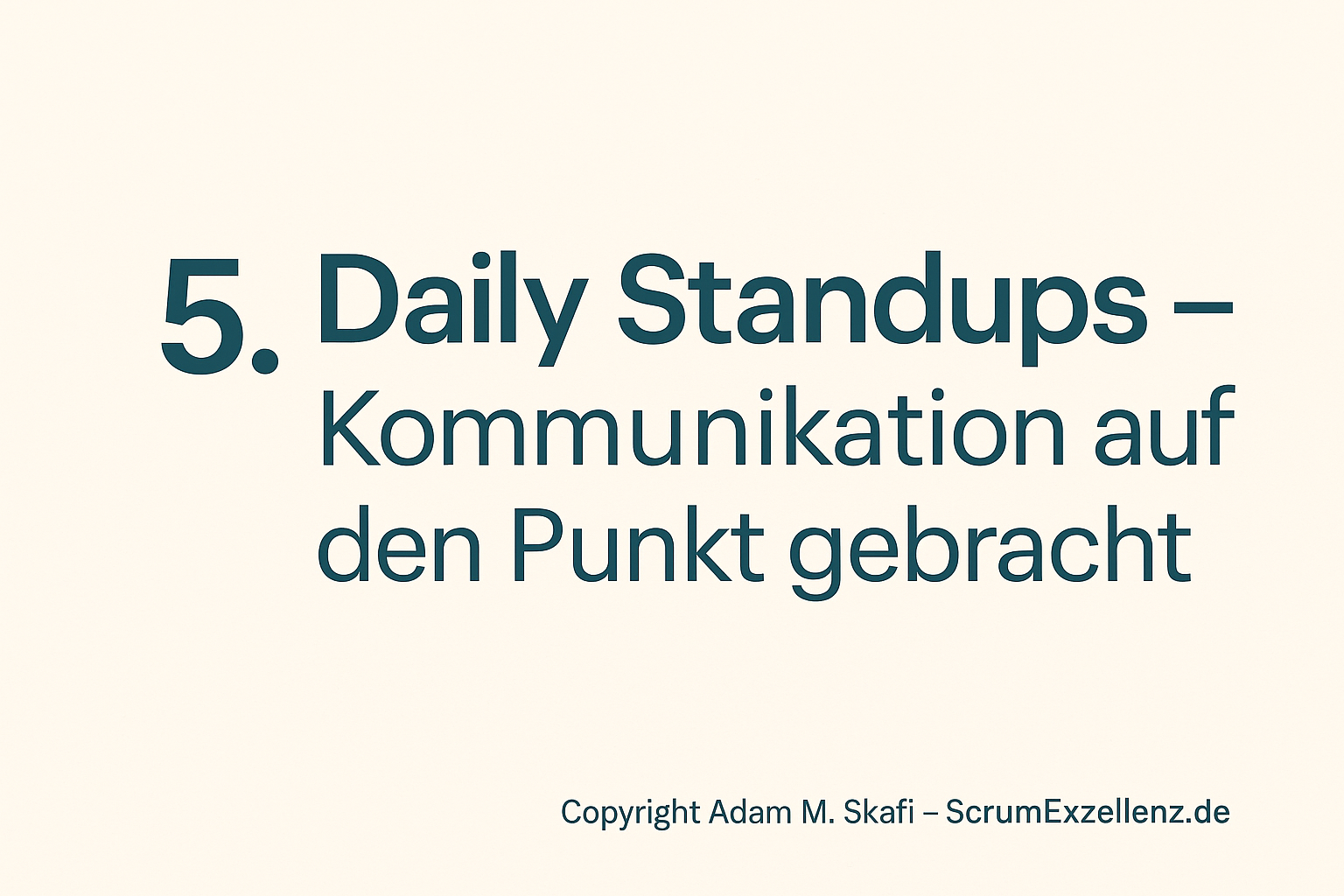 5 daily standup scrum adam m. skafi