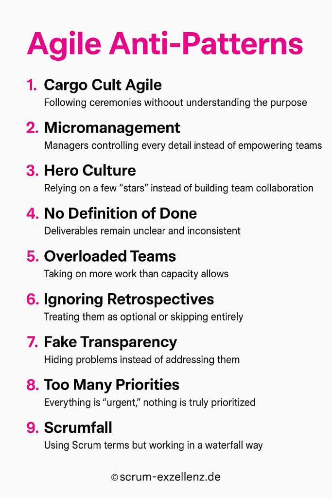 anti patterns and scrum exzellenz.de adam m. skafi agile coach scrum master
