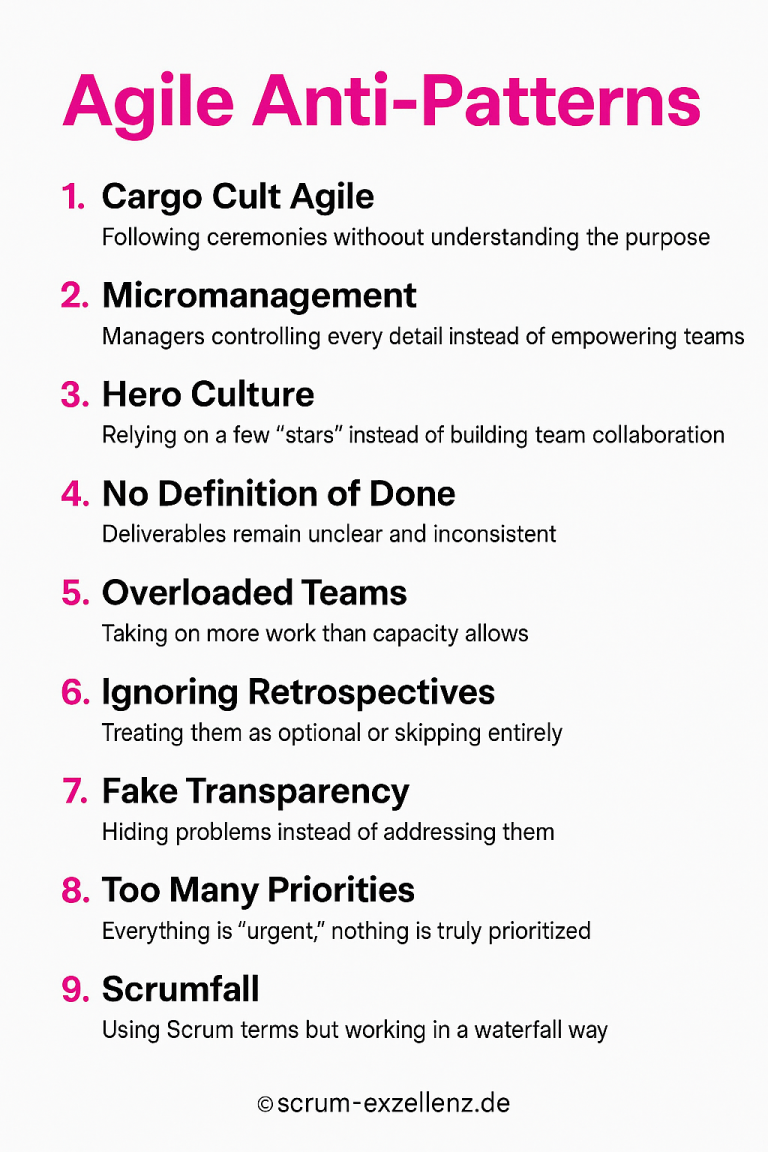 anti patterns and scrum exzellenz.de adam m. skafi agile coach scrum master